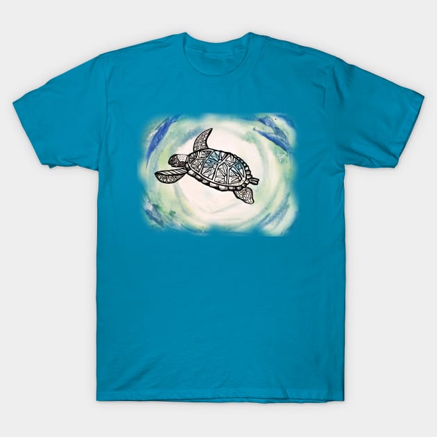 Watercolor sea turtle T-Shirt by Light Girl Design